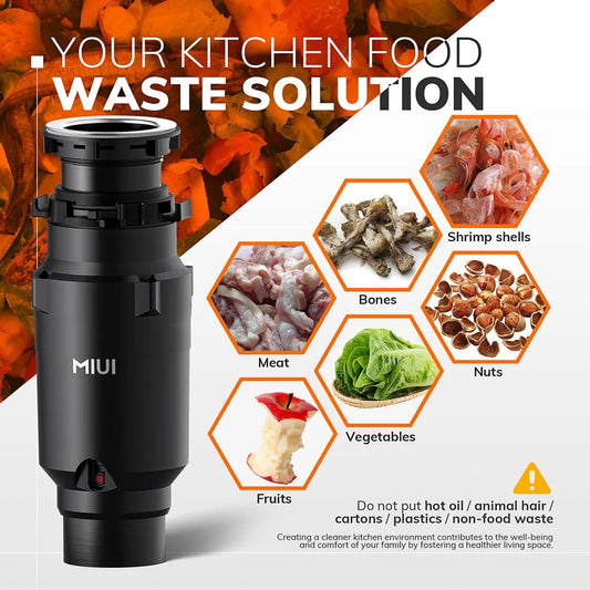 MIUI Continuous Feed Garbage Disposal