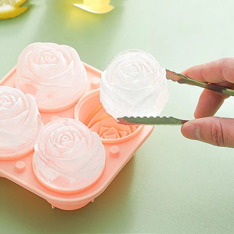 3D Rose Ice Molds